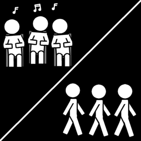sit’n’dance or walking / walking or sit’n’dance